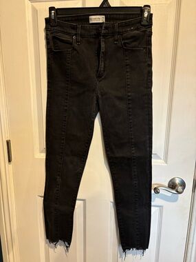 Abercrombie & Fitch Black High-Rise Super Skinny Jeans